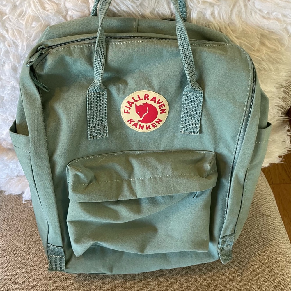 Fjallraven Kanken Blue backpack.